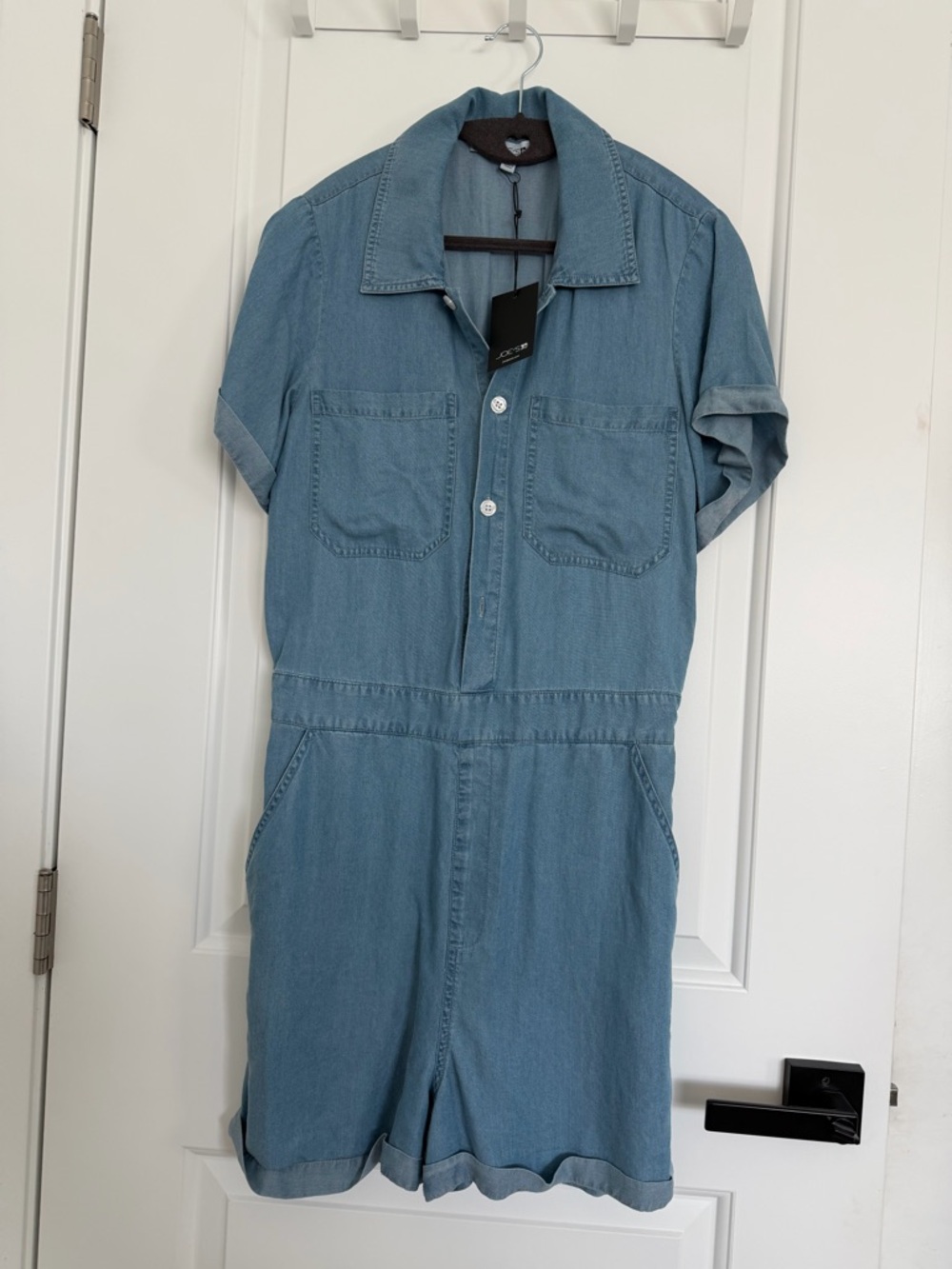 Joe’s Jeans Light Blue Chambray Denim Women’s Short Romper Jumpsuit